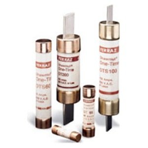 Mersen OTS Class K-5 General Purpose Fuse, 600VAC/300VDC, 50kA AC/20kA DC, 10 Ampere, 13/16" Diameter x 5" Length