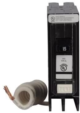 Eaton CL115GFTCS Plug-In Mount Type CL Clam Shell Ground Fault Circuit Breaker 1-Pole 15 Amp 120/240 Volt AC