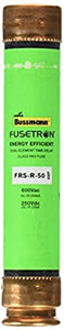 Bussmann FRS-R-50 Tron FRS-R Energy Efficient Non-Indicating Time Delay Fuse, 600 Vac/250 Vdc, 50 Amp