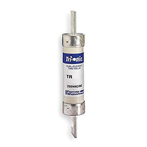 Mersen TR250R Tri-Onic Time-Delay/Class RK5 Fuse, 250VAC/250VDC, 200kA AC/20kA DC, 250 Ampere, 2-1/16" Diameter x 8-5/8" Length
