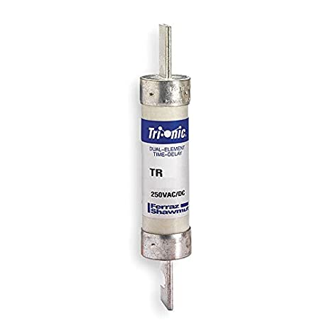 Mersen TR250R Tri-Onic Time-Delay/Class RK5 Fuse, 250VAC/250VDC, 200kA AC/20kA DC, 250 Ampere, 2-1/16" Diameter x 8-5/8" Length