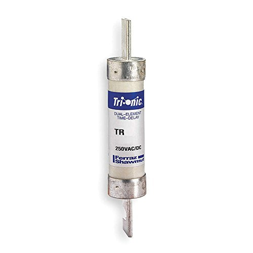 Mersen TR250R Tri-Onic Time-Delay/Class RK5 Fuse, 250VAC/250VDC, 200kA AC/20kA DC, 250 Ampere, 2-1/16" Diameter x 8-5/8" Length
