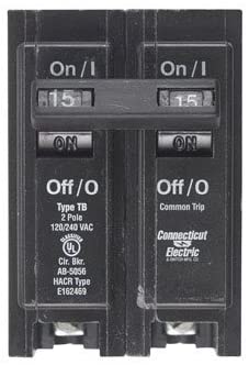 3 each: Interchangeable Double Pole Circuit Breaker (TB215C)