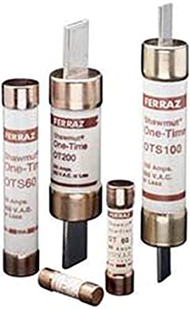 Mersen OTS Class K-5 General Purpose Fuse, 600VAC/300VDC, 50kA AC/20kA DC, 60 Ampere, 1-1/16" Diameter x 5-1/2" Length