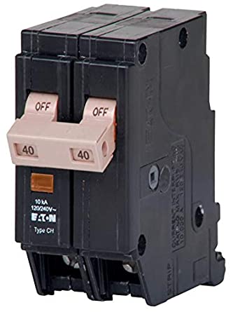 Eaton CHF240 Breaker, 40A, 2P, 120/240V, 10 kAIC, Type CH