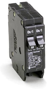 Cutler Hammer Circuit Breaker W/O Rejection Clip 15/15 Amp 120 V Bulk