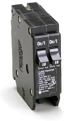 Cutler Hammer Circuit Breaker W/O Rejection Clip 15/15 Amp 120 V Bulk