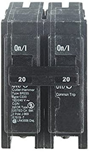 Eaton BR220 20 Amp Double Pole Circuit Breaker