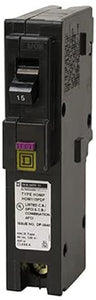 Square D by Schneider Electric HOM115PDFC Homeline Plug-On Neutral 15 Amp Single-Pole Dual Function (CAFCI and GFCI) Circuit Breaker,