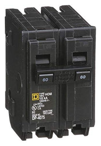 Plug In Circuit Breaker 2P 60 Amp 120/240VAC/48VDC