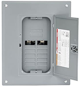 Square D by Schneider Electric HOM1224L125PC Homeline 125 Amp 12-Space 24-Circuit Indoor Main Lugs Load Center with Cover (Plug-on Neutral Ready)