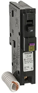 Square D by Schneider Electric HOM120DFC Homeline 20-Amp Single-Pole Dual Function Circuit Breaker, 1-Inch Format