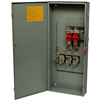 Eaton DG325NGK Safety Switch, Fusible, 400A, 3P, 240VAC, NEMA1, Ground Bar