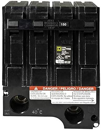 Hom2150bb square d homeline 150 amp plug on circuit breaker hom2150