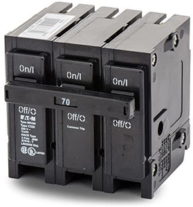 Br Series 3-Pole Breaker 70A Eaton Circuit Breakers BR370 786676368001 by Eaton