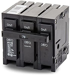 Br Series 3-Pole Breaker 70A Eaton Circuit Breakers BR370 786676368001 by Eaton