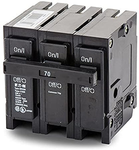 Br Series 3-Pole Breaker 70A Eaton Circuit Breakers BR370 786676368001 by Eaton