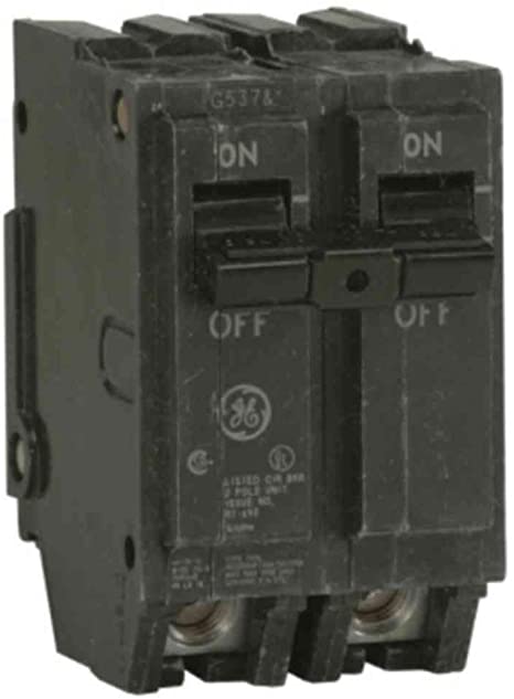 GE Q-Line Type THQL Molded Case Circuit Breaker, 120/240 VAC, 35 A, 10 kA Interrupt, 2 Poles, Instantaneous Trip