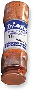 MERSEN/FERRAZ SHAWMUT TR25R Fuse, TR-R, 250VAC/160VDC, 25A, Time Delay, COLOR