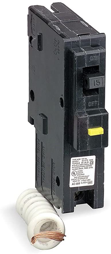 Plug in Circuit Breaker, 15A, 1P, 10Ka, 120V