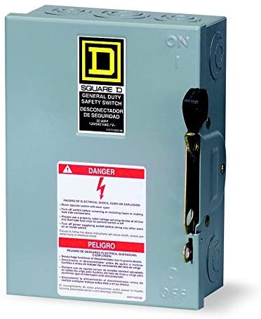 Schneider Electric/Square D D321N General Duty Fusible Safety Switch 30 Amp 240 VAC 3 Pole