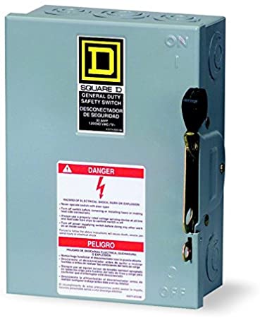 Schneider Electric/Square D D321N General Duty Fusible Safety Switch 30 Amp 240 VAC 3 Pole