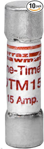 Mersen OTM15 250V 15A 1-0.5X13/32 Mid Fuse, 10-Pack