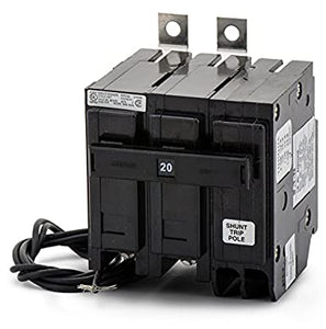 Eaton BAB2020S Bolt-On Mount Type BAB Industrial Miniature Circuit Breaker With Shunt Trip 2-Pole 20 Amp 120/240 Volt AC Quicklag