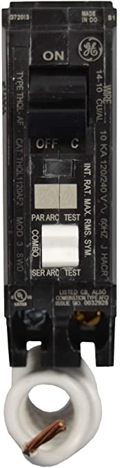 GE THQL1120AF2 plug in 1 pole 20 amp arc fault combination circuit breaker