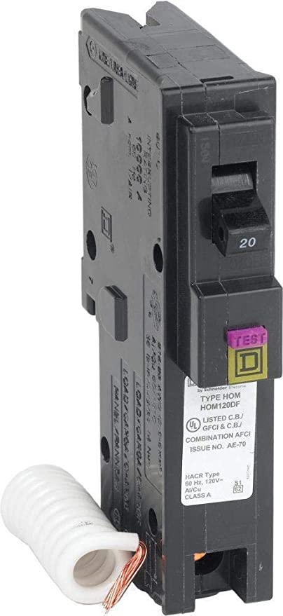 Circuit Breaker, 20A, 1-Pole, Dual Function