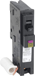 Circuit Breaker, 20A, 1-Pole, Dual Function