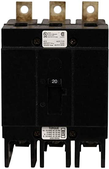 Eaton GHB3090 Bolt-On Mount Type GHB Molded Case Circuit Breaker 3-Pole 90 Amp 277/480 Volt AC 125/250 Volt DC