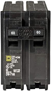 Square D HOM260 Plug-In Circuit Breaker, 60 Amp, 2-Pole