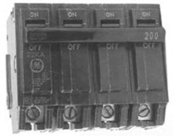 GE Distribution THQMV200WL PowerMark Gold&trade Top Feed Main Circuit Breaker 200 Amp 120 Volt 2-Pole Plug-In Mount