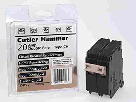 "cutler Hammer" Double Pole Circuit Breaker 2" 20amp
