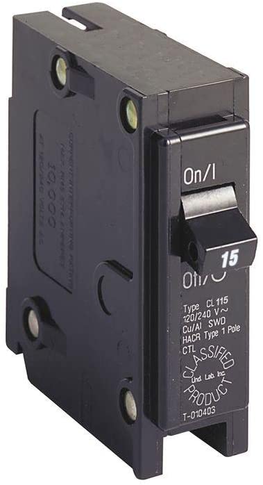 Eaton 15 Amp 1 in. Single-Pole Type CL Circuit Breaker - 2PC