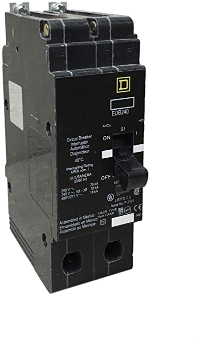 SCHNEIDER ELECTRIC 480Y/277-VOLT 60-AMP EDB24060 Miniature Circuit Breaker 480Y/277V 60A