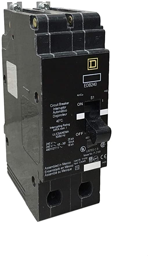 SCHNEIDER ELECTRIC 480Y/277-VOLT 60-AMP EDB24060 Miniature Circuit Breaker 480Y/277V 60A