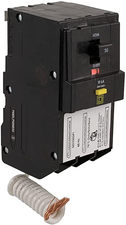 SCHNEIDER ELECTRIC Miniature Circuit Breaker 120/240-Volt 50-Amp QO350GFI One-1 Four Inch Longwave Ir Window