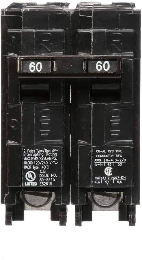 MP260 60-Amp Double Pole Type MP-T Circuit Breaker