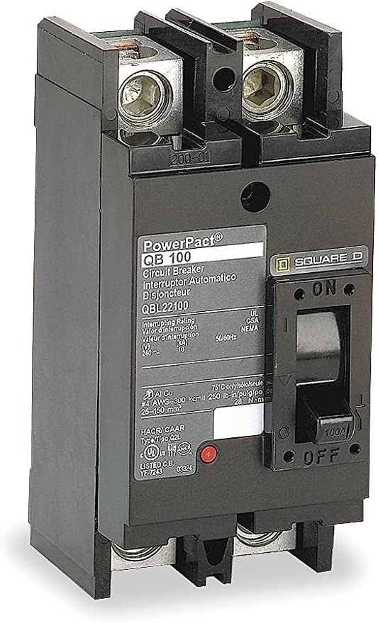 SCHNEIDER ELECTRIC 240-Volt 175-Amp QDL22175 Molded Case Circuit Breaker 600V 100A
