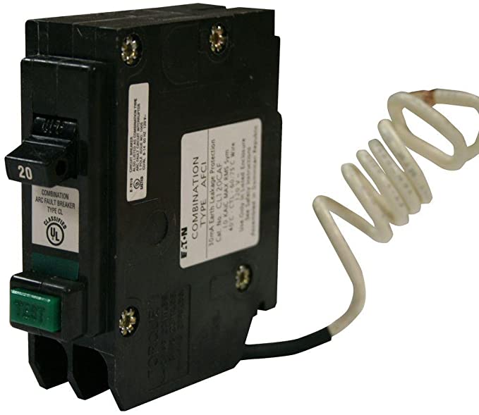 Eaton CL120CAF Plug-in Mount Type CL Arc Fault Circuit Breaker 1-Pole 20 Amp 120/240 Volt AC
