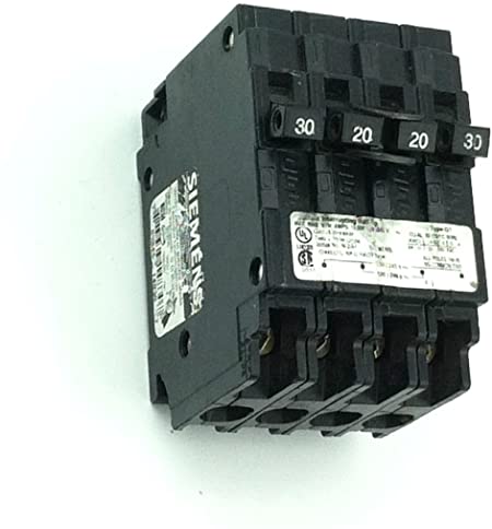 Siemens Q23020ct2 One-outer 20amp 2-pole& One-inner 30amp 2-pole Circuit Breaker