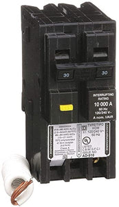 Square D HOM230GFI Plug in Circuit Breaker 2P 30 Amp 120/240Vac/48Vdc