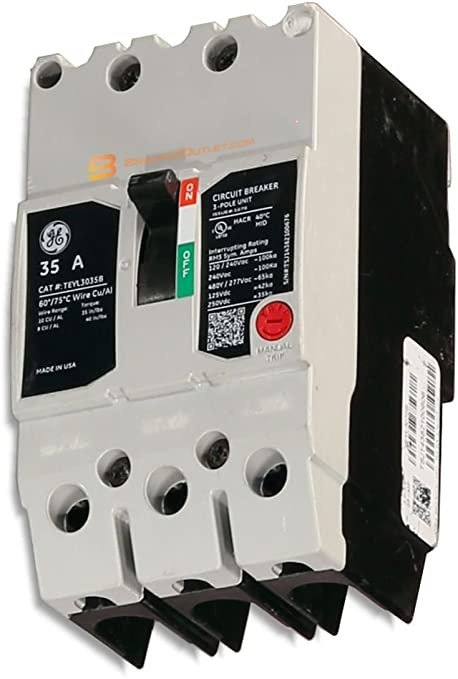 Refurbished General Electric GE TEYL3035B Circuit Breaker 3 Pole 35A 480/277V