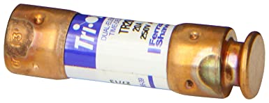 Mersen TR-R Tri-Onic Time-Delay/Class RK5 Fuse, 250VAC/160VDC, 200kA AC/20kA DC, 20 Ampere, 9/16" Diameter x 2" Length