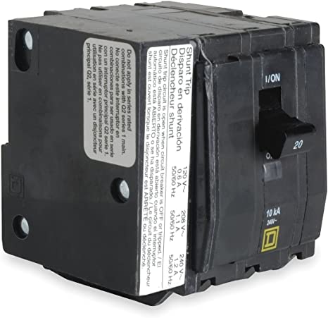 SQUARE D BY SCHNEIDER ELECTRIC QOB3401021 MINIATURE CIRCUIT BREAKER 240V 40A