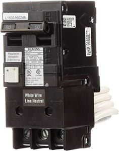 Siemens QF250A Breaker Ground Fault Circuit Interrupter, 50 Amp, 2 Pole, 240 Volt, 10,000 AIC