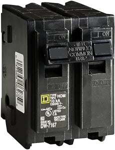 Square D Circuit Breaker, 45 Amp, 2-Pole, HOM245