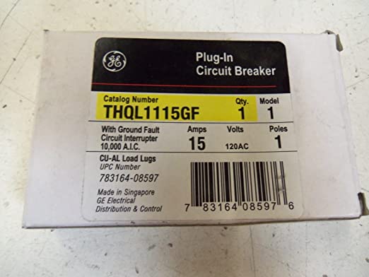 THQL1115GF Plug-in style GFI, economy/residential type THQL by General Electric